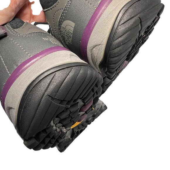 The North Face Gore-Tex Hiking Boots Shoes Gray Purple Vibram Sole Size 9 Trail - Picture 15 of 16